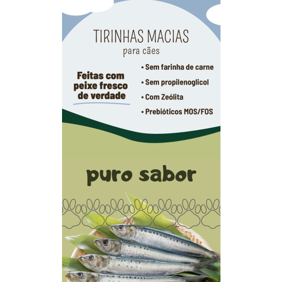 tirinhas macias de peixe