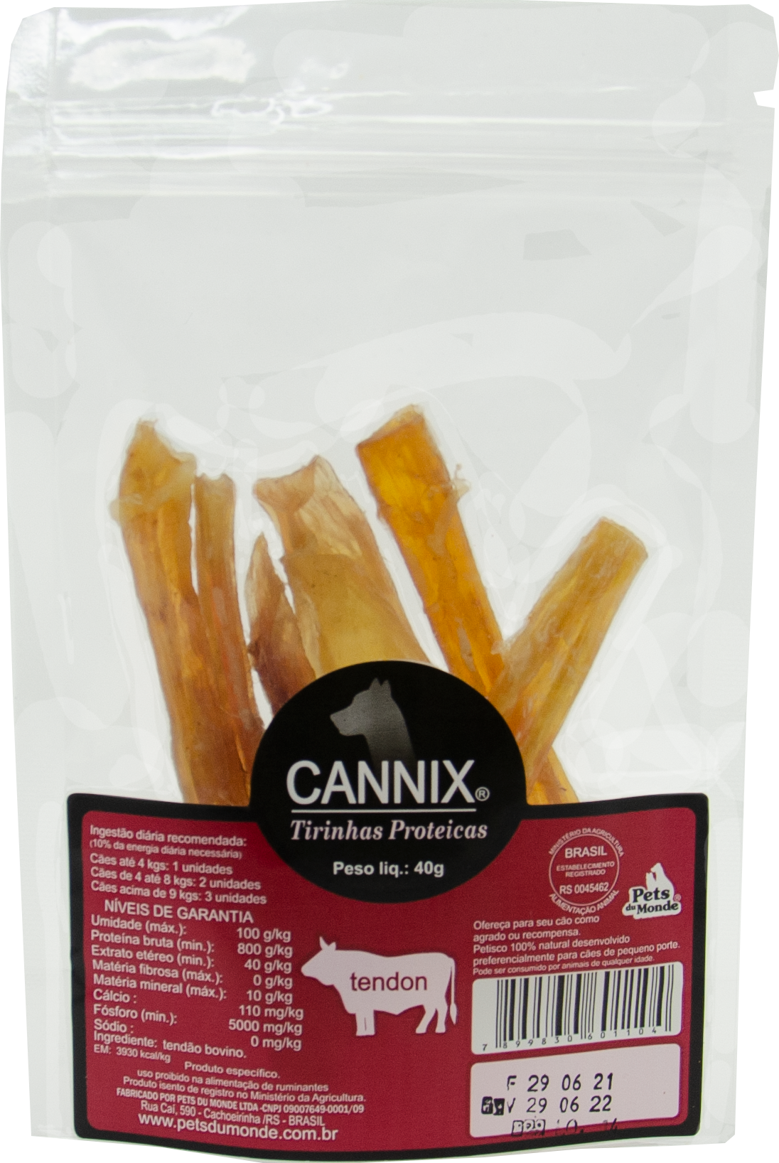 Cannix tirinhas de tendão  40 g