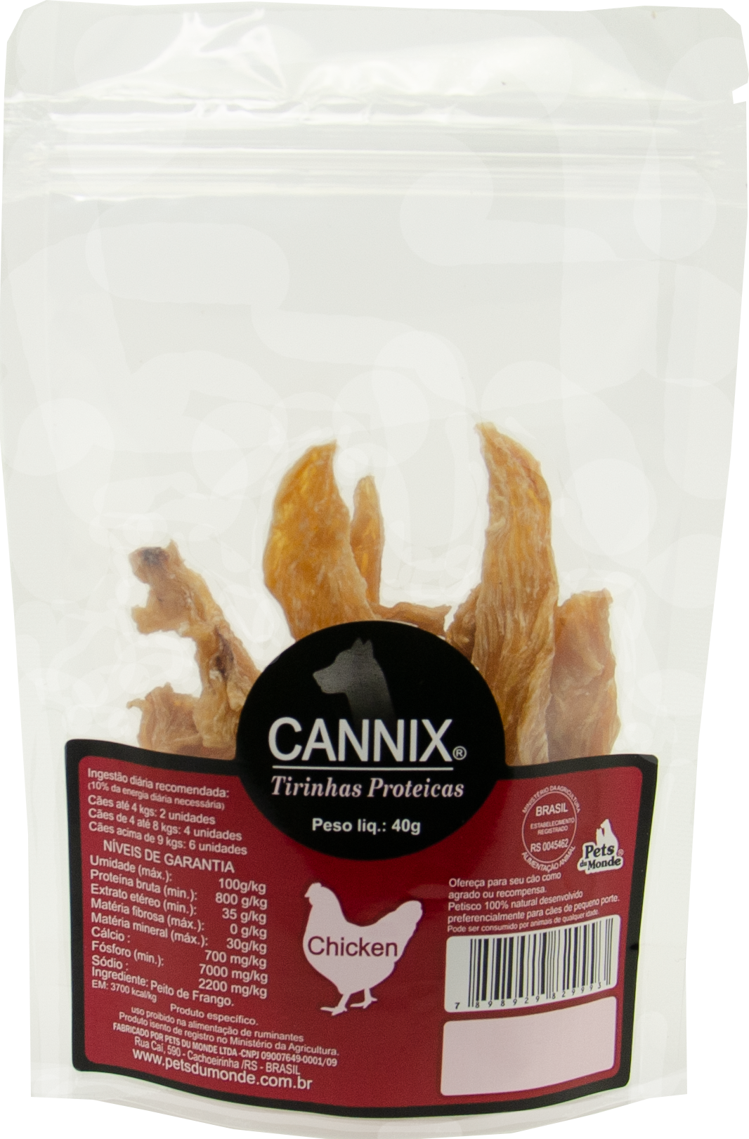 Cannix tirinhas de frango  40 g