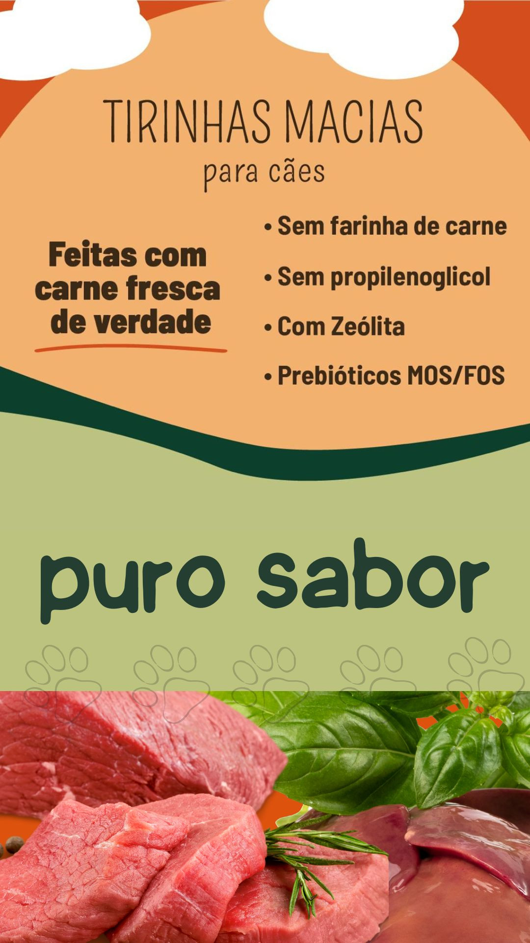 Petisco para cachorro Tirinhas Carne | GOOD TIMES - 65 g