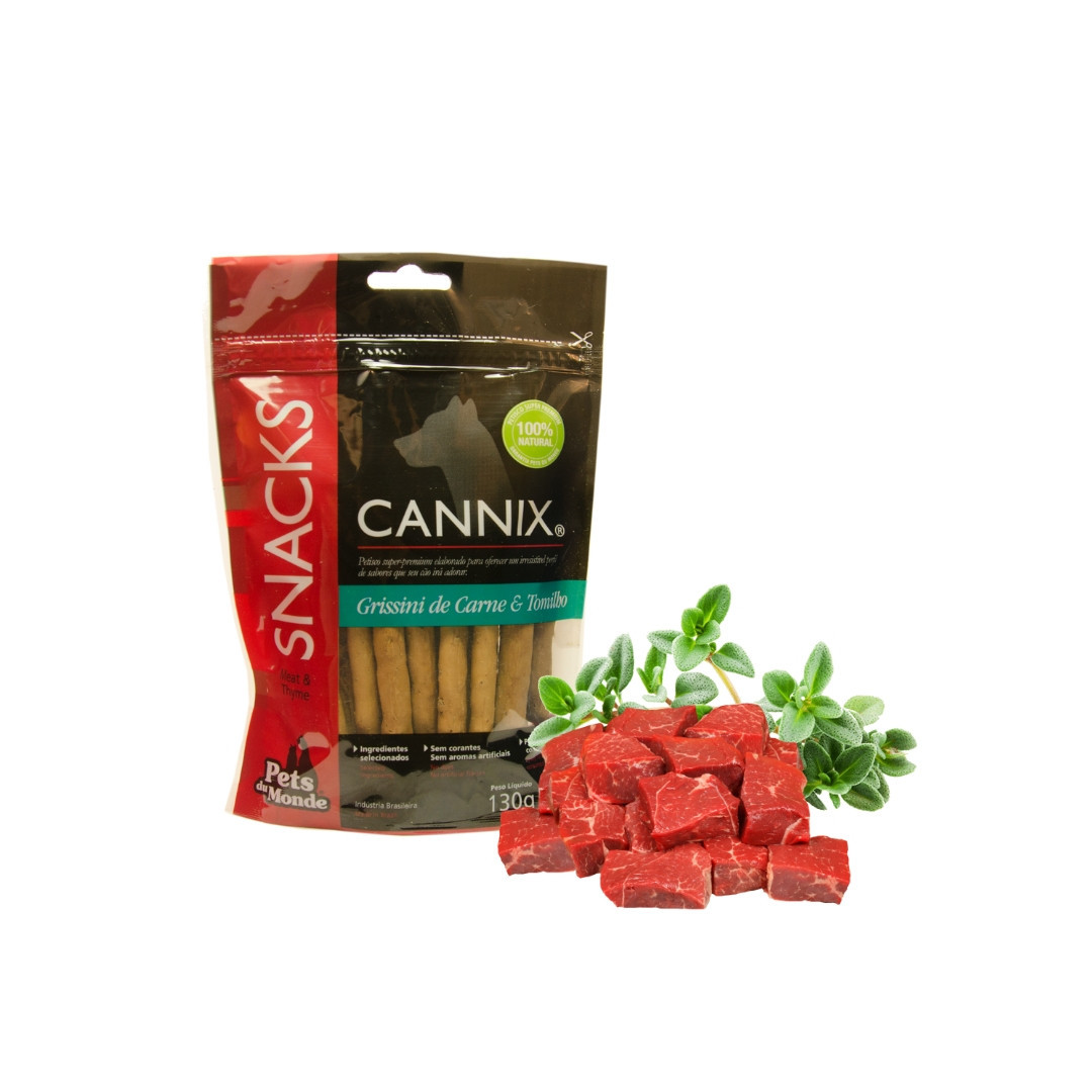 Petisco para cachorro Carne e Tomilho 130G | CANNIX