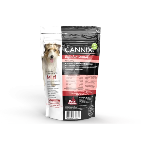 petisco para cachorro bifinhos suinos cannix 