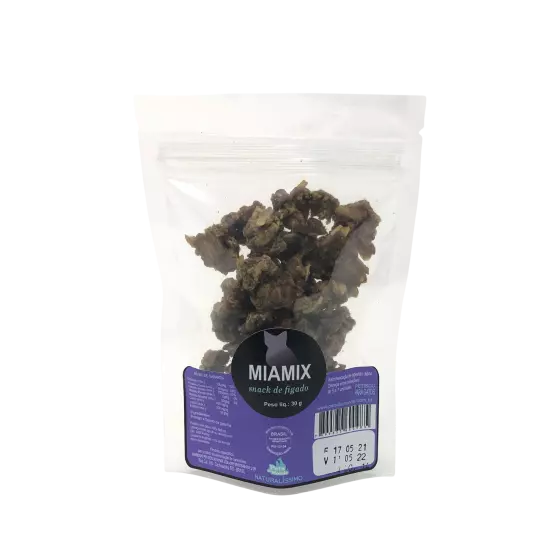 Miamix Snack de Fígado de Galinha 15 g com fígado de frango desidratado