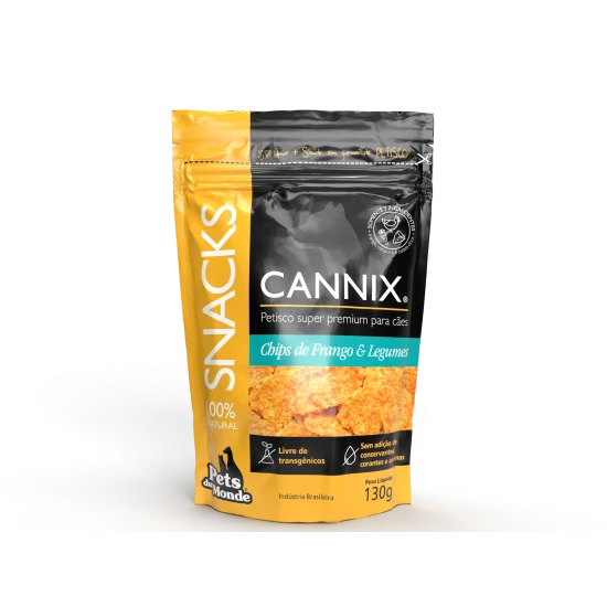petisco para cachorro chips de legumes cannix