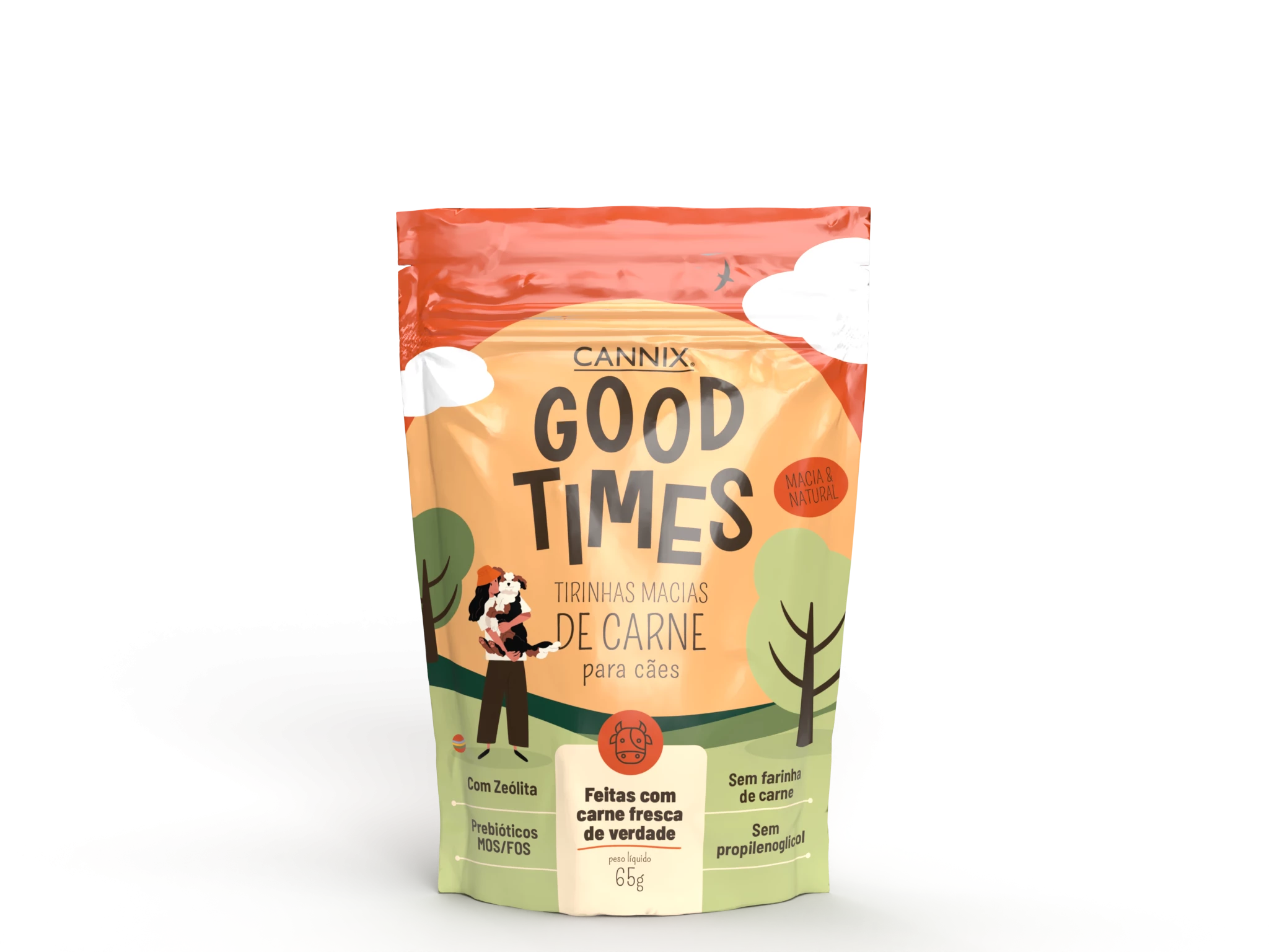 Petisco para Cachorro Tirinhas Macias de Carne 65 G | GOOD TIMES
