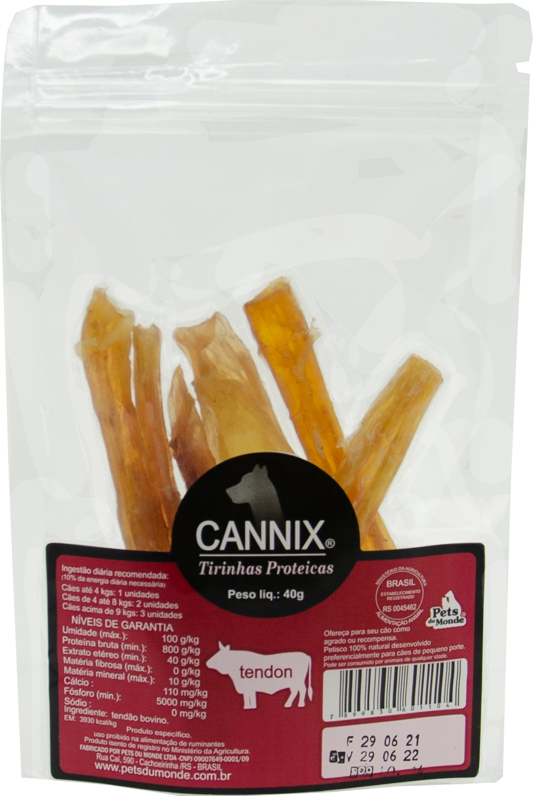 Cannix tirinhas de tendão  40 g