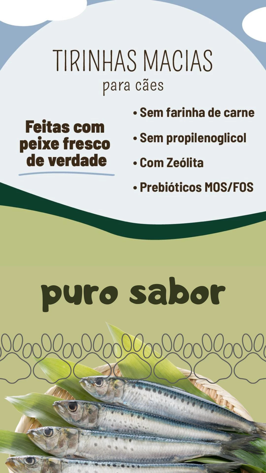 Petisco para cachorro Tirinhas Peixe | GOOD TIMES - 65 g