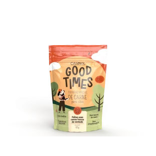 7899830601562 Petisco para cachorro tirinhas macias Cannix Good Times Carne-Frente